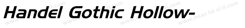 Handel Gothic Hollow字体转换